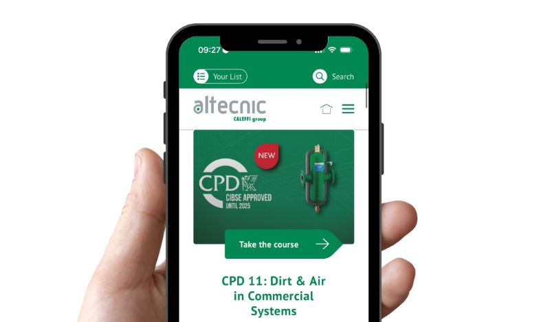 Altecnic introduces new CPD module on Dirt & Air in Commercial Systems  