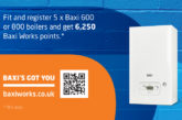 Baxi helps installers cover the cost of Gas Safe renewal 