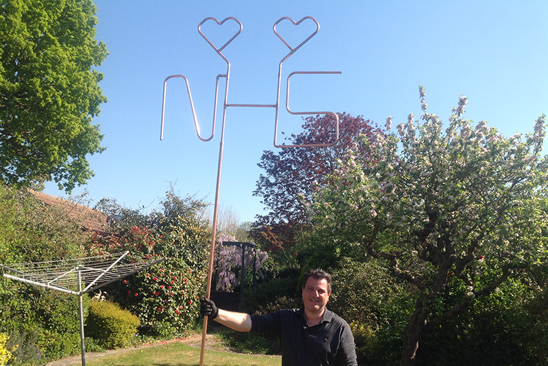 Plumbing lecturer’s creative ‘thank you’ to the NHS