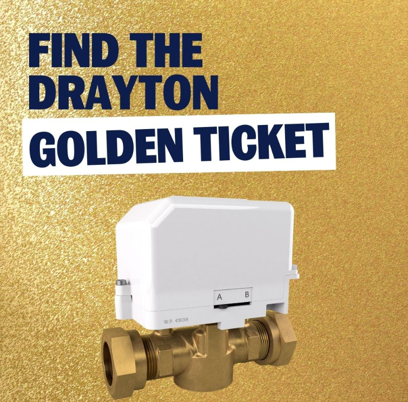 Installers urged to ‘Strike Gold’ with Drayton’s Golden Ticket Giveaway 