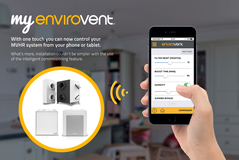 EnviroVent extends app across MVHR range