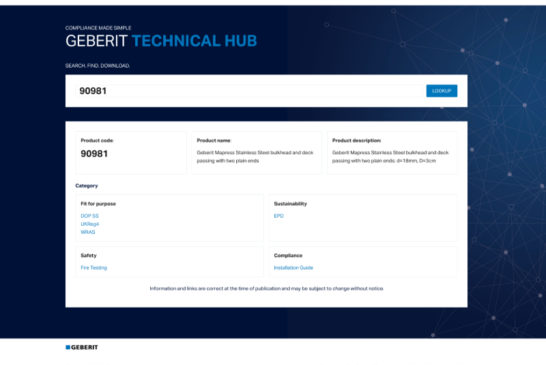 Geberit launches technical hub  