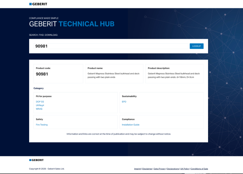 Geberit launches technical hub  