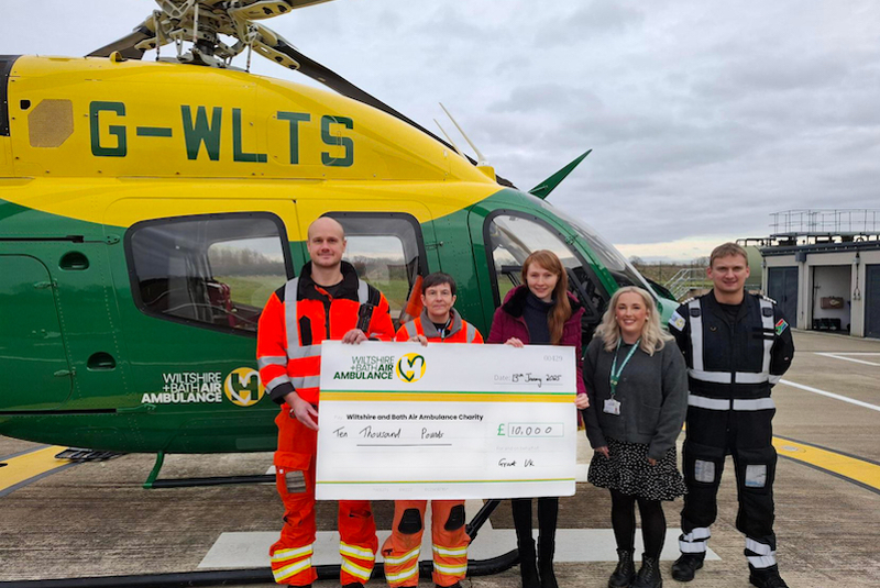 Grant UK donates £10,000 to Wiltshire and Bath Air Ambulance  