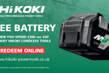 HiKOKI announces free Multi Volt battery pack offer 