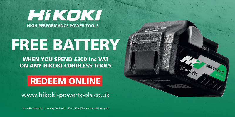 HiKOKI announces free Multi Volt battery pack offer 