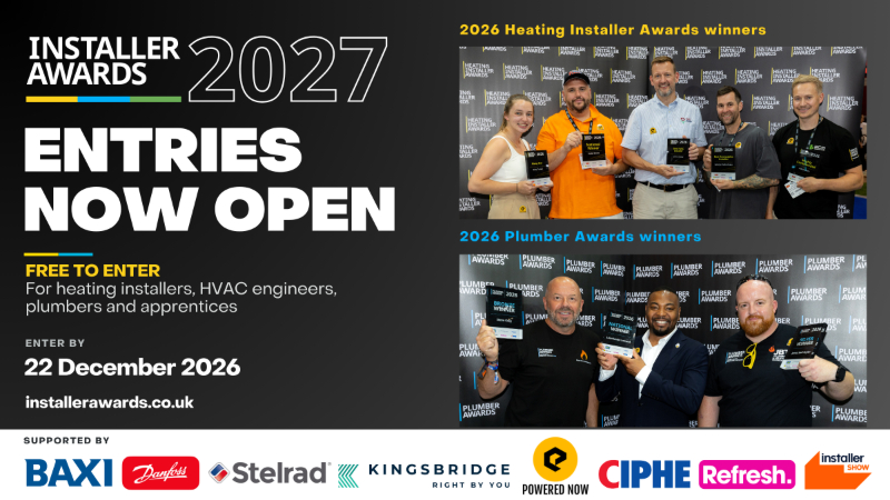 Entries open for the Installer Awards 2027 