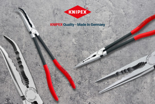Reach tight spaces with KNIPEX Long Reach Needle Nose Pliers  
