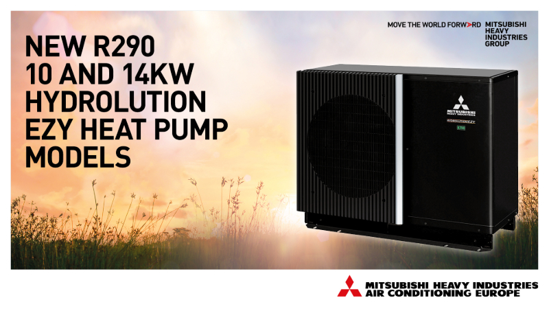 MHIAE launches higher capacity Hydrolution EZY R290 Heat Pumps 