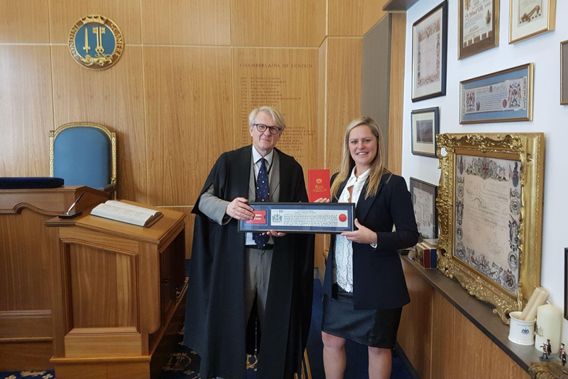 On Tap Director receives Freedom of the City of London admission