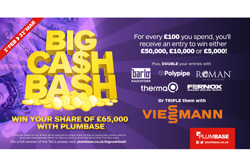 £65K of prizes up for grabs with the Big Cash Bash