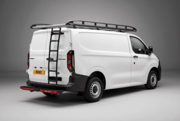 Rhino Products introduces black rear door ladder