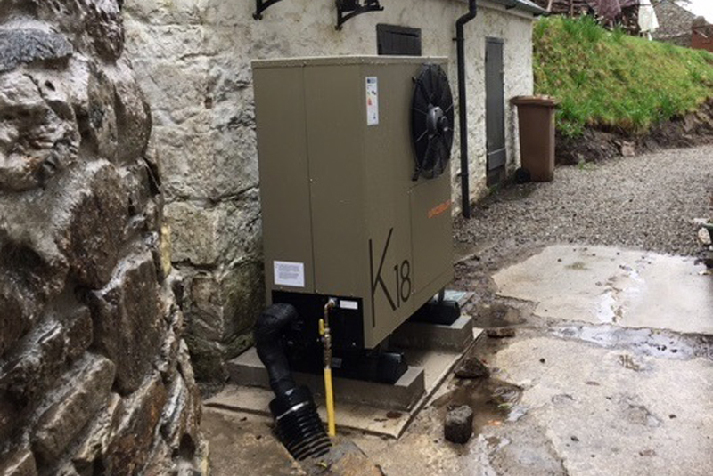 Robur gas powered heat pump installed in Devon