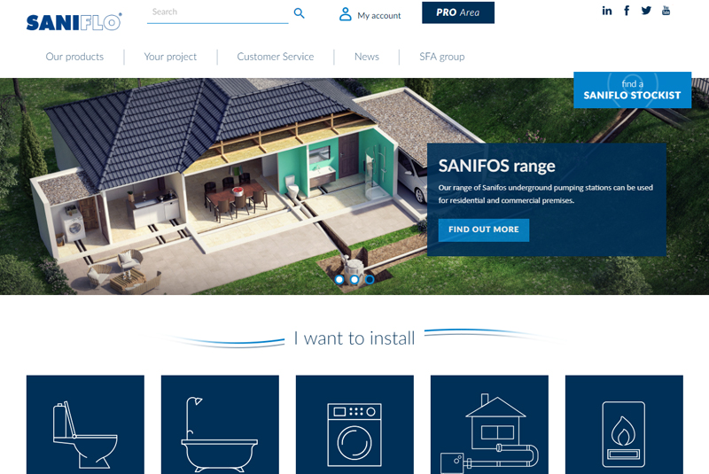 Saniflo launches updated website