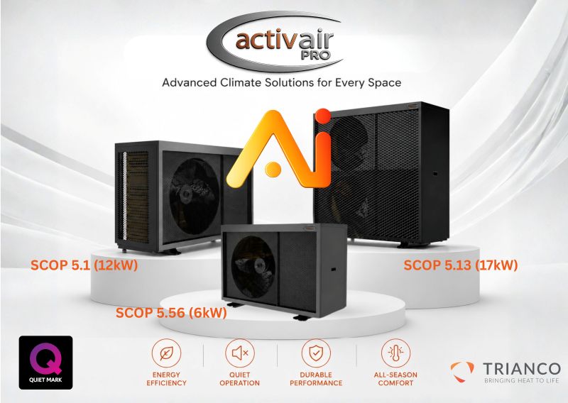 Trianco’s New Activair Pro heat pump range achieves Quiet Mark certification