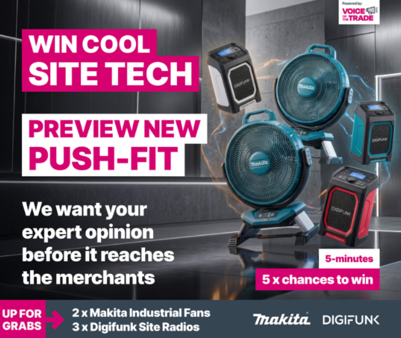 Get a sneak peek at a new push-fit fitting — plus the chance to win some trade tech