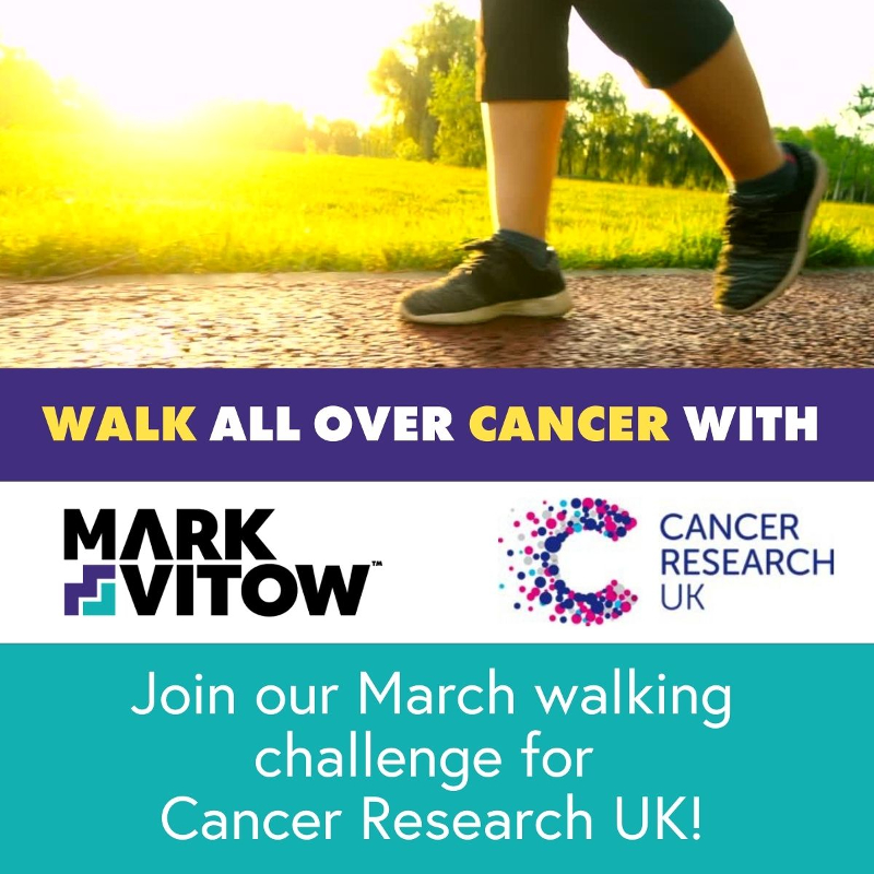 Mark Vitow launches ‘Walk All Over Cancer’ challenge in support of Cancer Research UK 