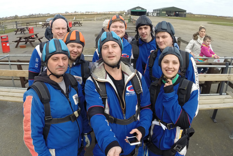 Abacus skydives raise £4,000