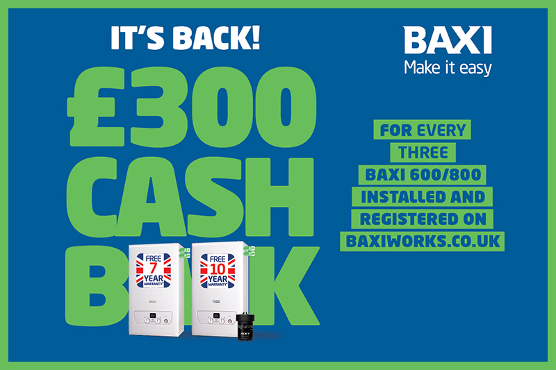 Baxi thanks installers with return of cashback scheme