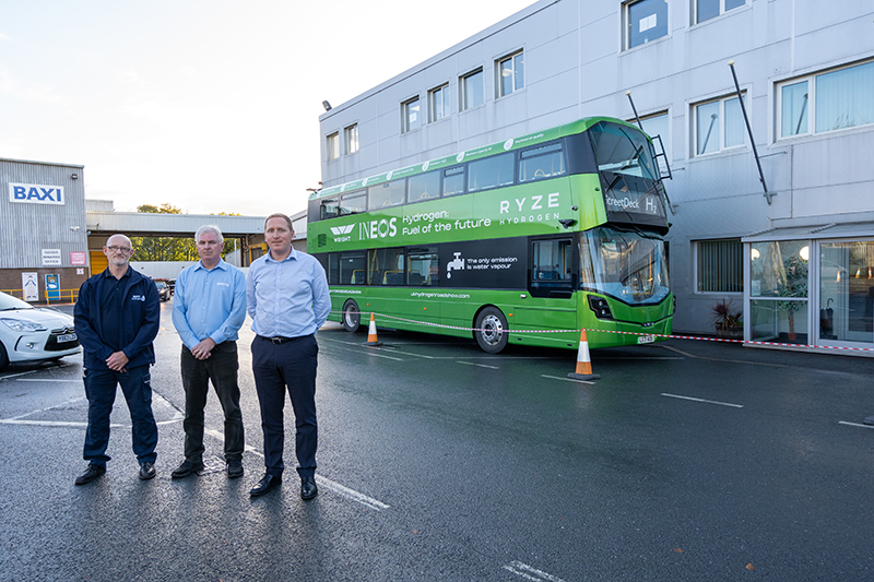 World’s first hydrogen powered double decker bus visits Baxi