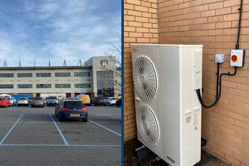 Colchester United’s green goals assisted by Aerona³ heat pump