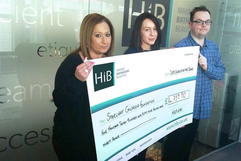 HiB presents cheques to chosen charities