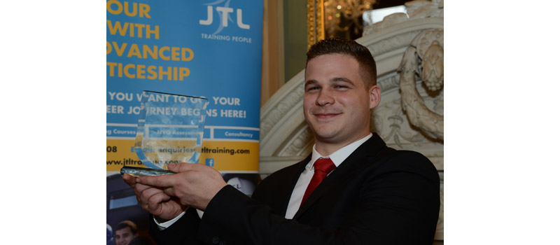 James Ransom takes Best Plumbing Apprentice Award at JTL National Awards