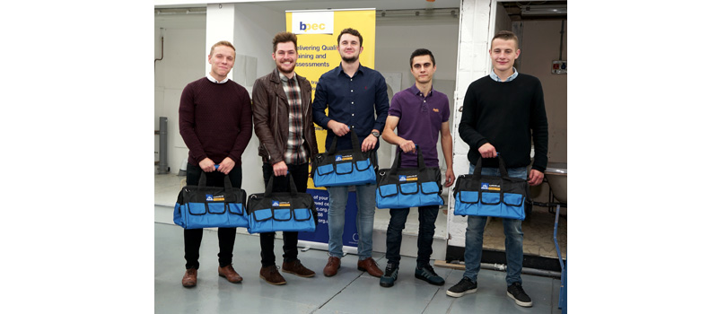 Apprentices celebrate plumbing qualifications at Hull College