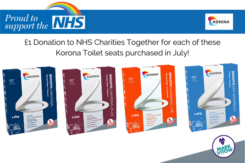 Sales of Korona toilet seats will raise funds for the NHS