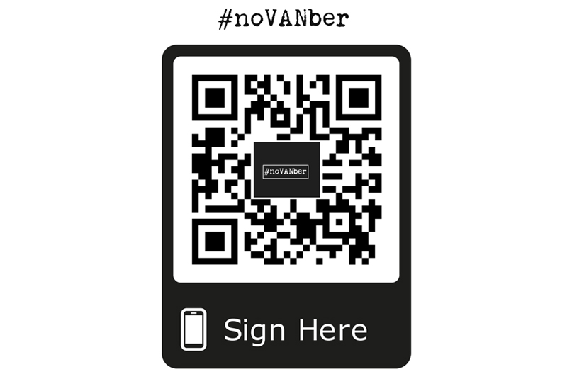 Add your voice to the #noVANber campaign