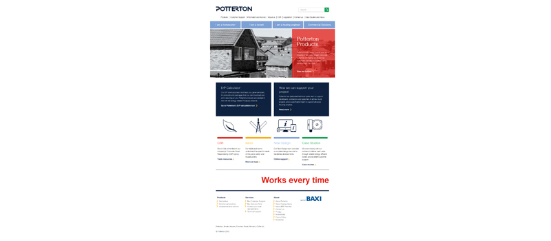 New website for Potterton