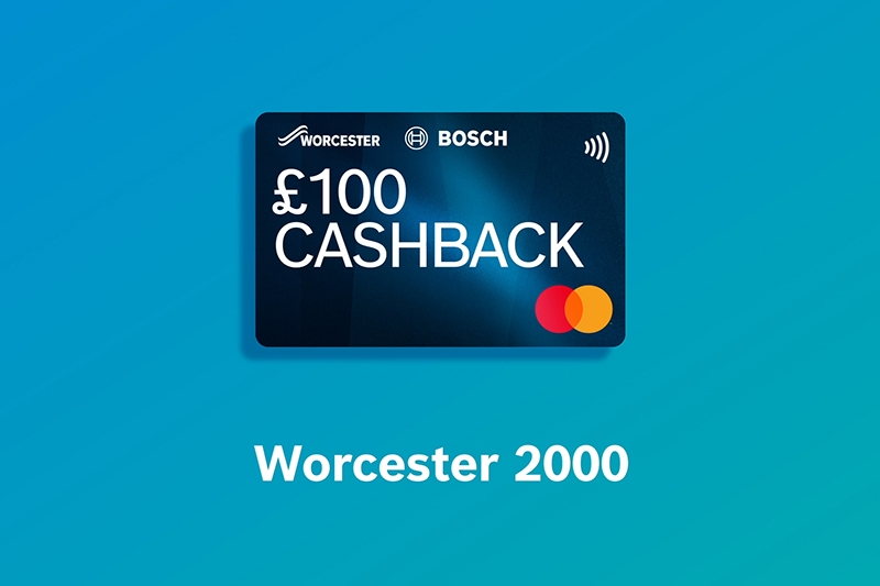 £100 cashback offer launched on Worcester 2000 range