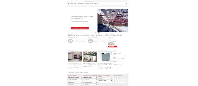 Zehnder launches new website